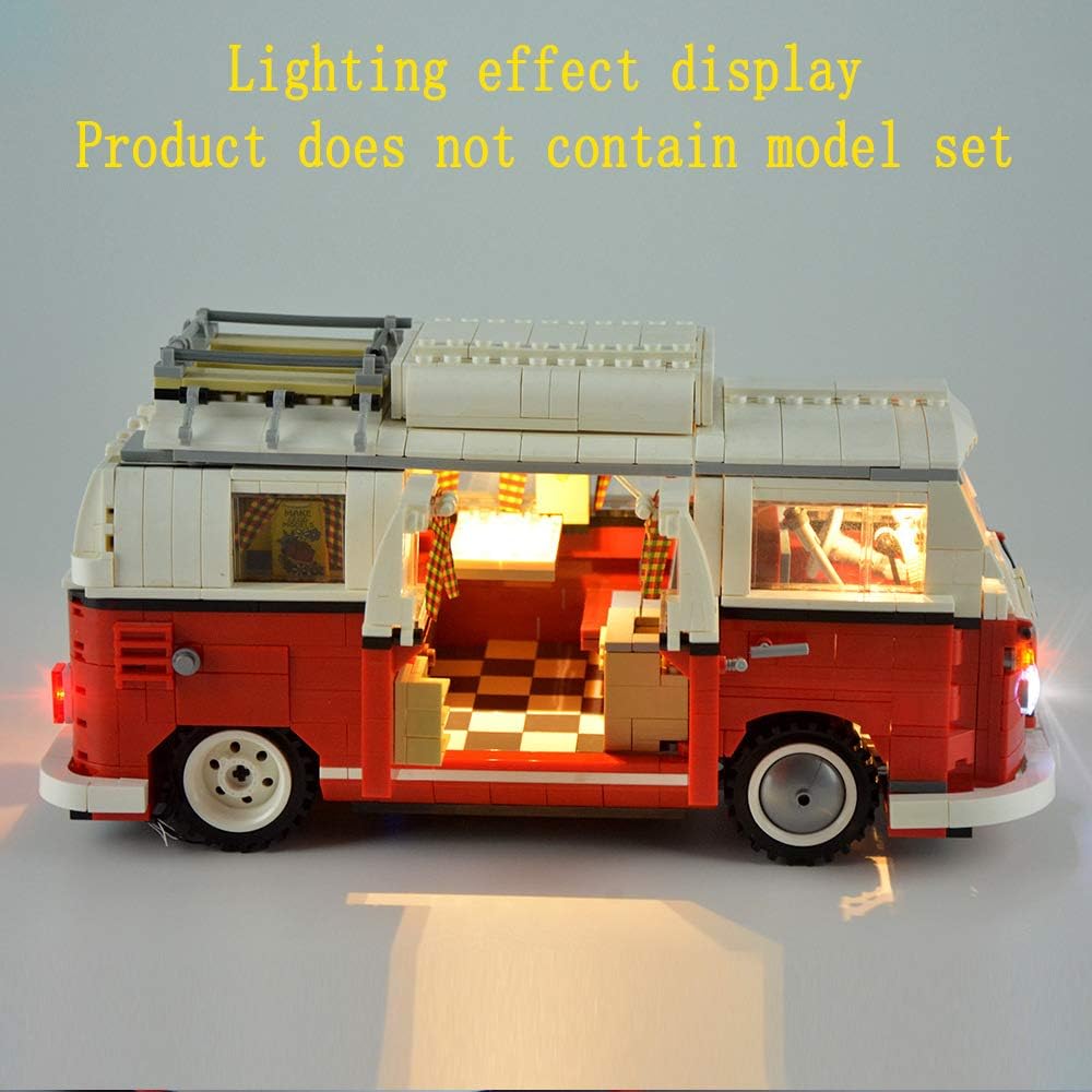GEAMENT LED-Beleuchtungsset Kompatibel mit Lego T1 Campingbus (T1 Camper Van) Creator Expert 10220 (