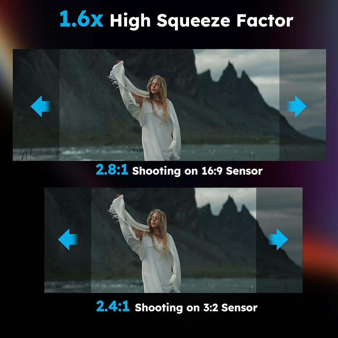 SIRUI 150 mm T2.9 1.6X Vollformat anamorphes Teleobjektiv (Venus 150 mm E Mount) 150mm, 150mm