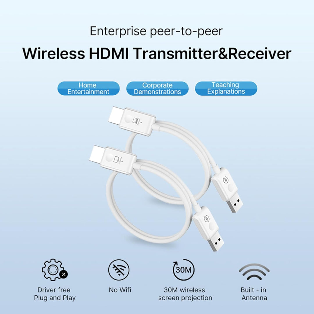 Drahtloser HDM I Transmitter und Empfänger, HDM Extender 60M, 4K-Decodierungseingang 1080P-Ausgang,