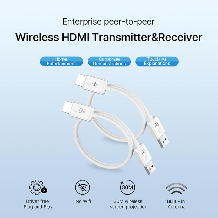 Drahtloser HDM I Transmitter und Empfänger, HDM Extender 60M, 4K-Decodierungseingang 1080P-Ausgang,