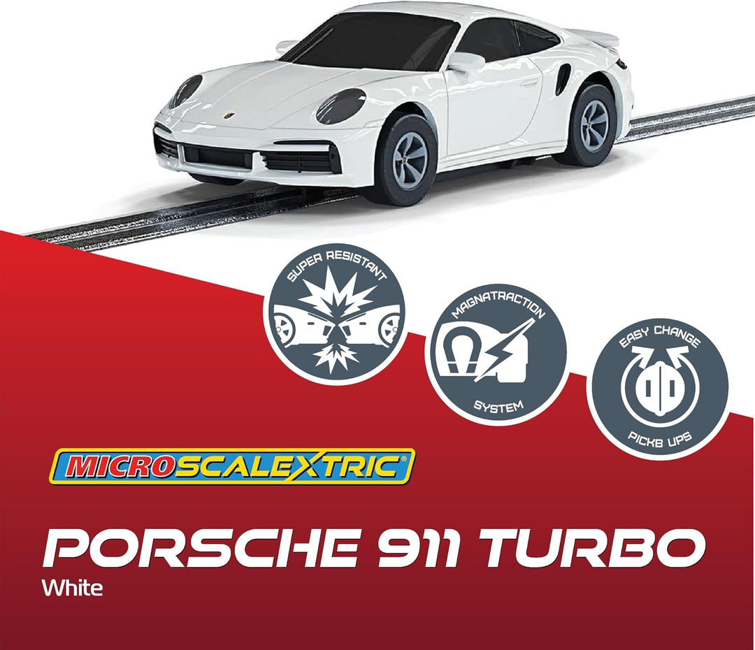 Porsche 911 Turbo Slotcar, weiss