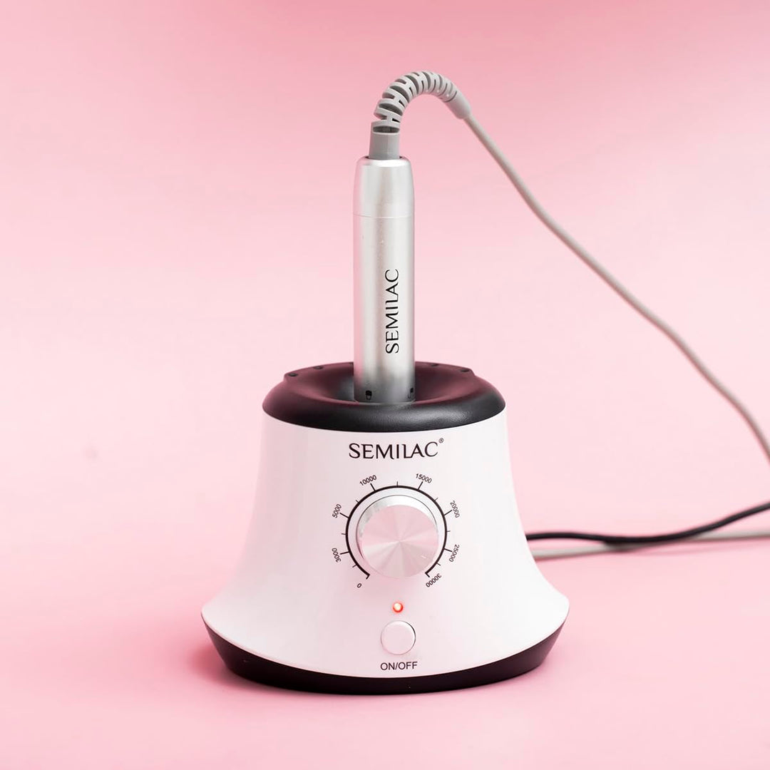 Semilac Nagelfräser 24W – Elektrischer Nagelbohrer für UV-, Gel- und Acryl-Lack, Handlich, Leise & V