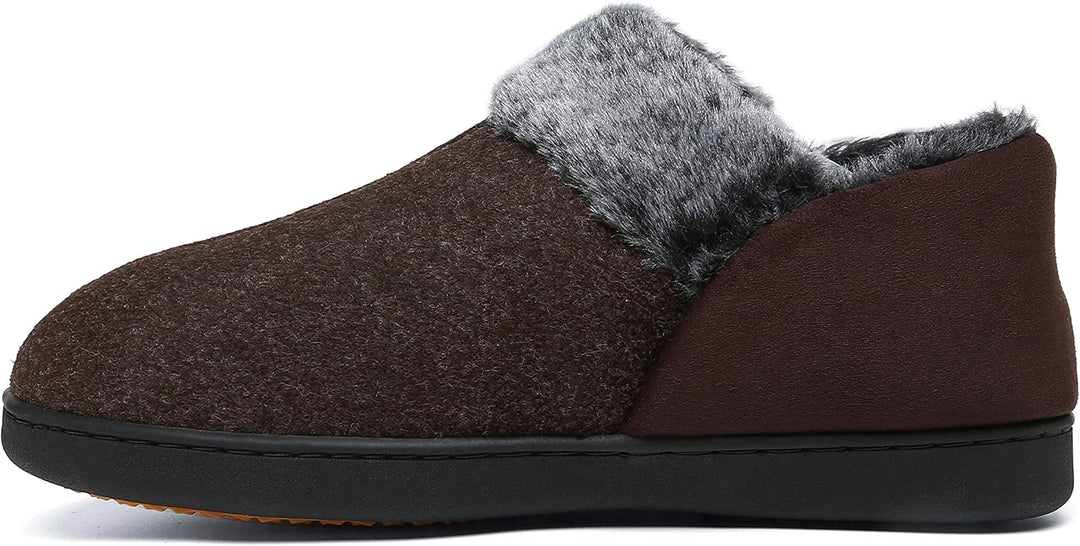 Mishansha Herren Winter Warme Hausschuhe Memory Foam Plüsch Pantoffeln,Gr.39-48 Kaffee 39 EU, Kaffee