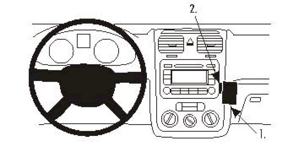 Brodit Proclip angled mount für VW Eos, Golf V, Jetta, Scirocco