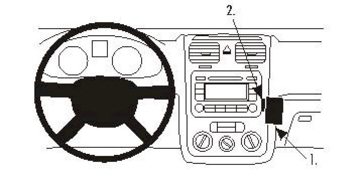 Brodit Proclip angled mount für VW Eos, Golf V, Jetta, Scirocco