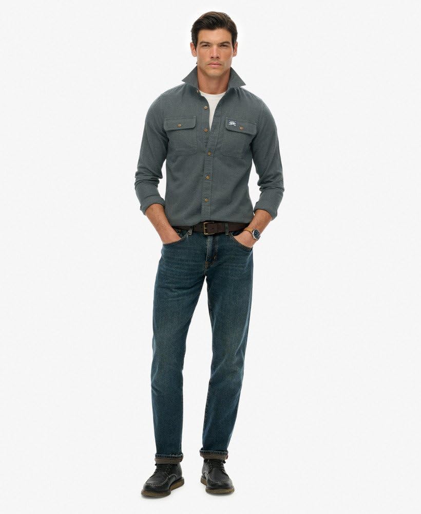 Superdry Herren Trailsman Overshirt in lockerer Passform S Balsam Grün, S Balsam Grün