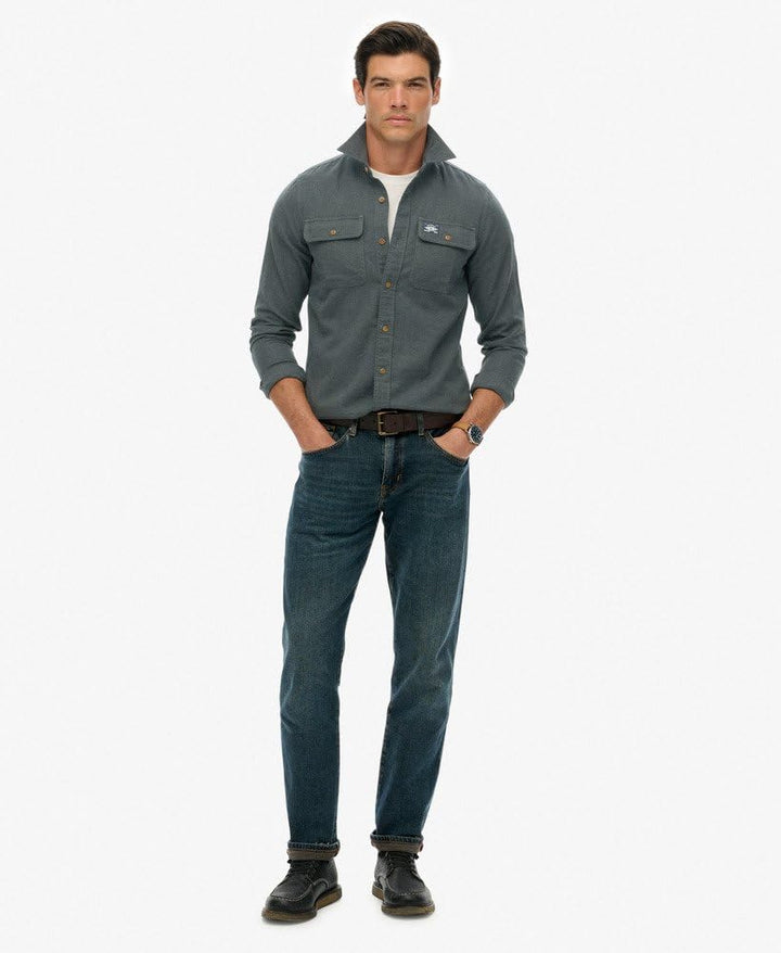 Superdry Herren Trailsman Overshirt in lockerer Passform S Balsam Grün, S Balsam Grün