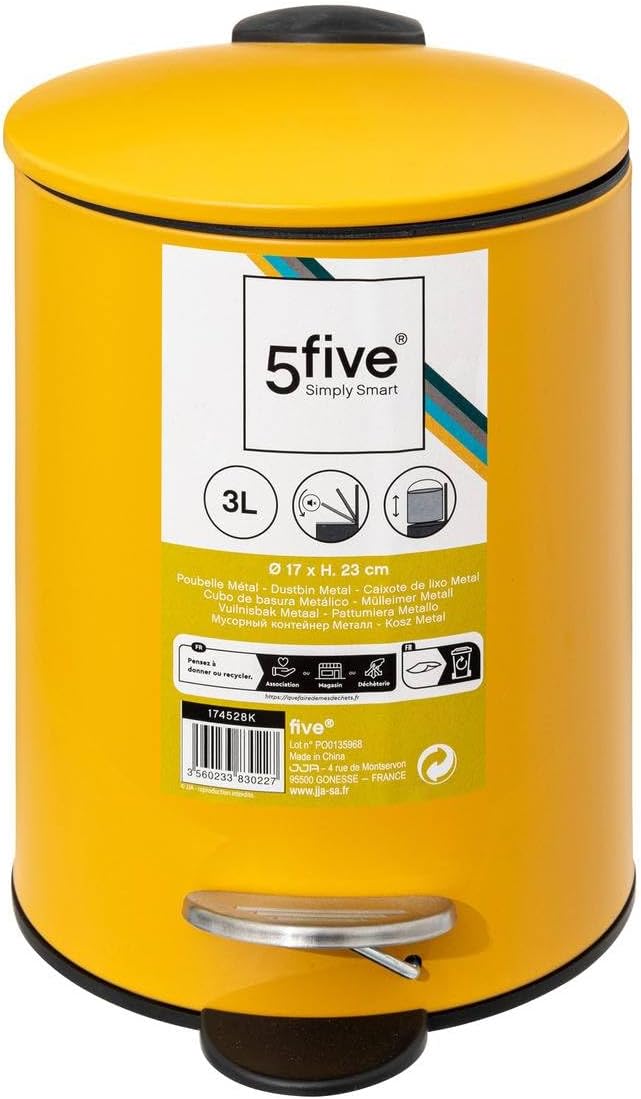 5five - metallabfalleimer Soft Close 3l colorama gelb 3L Gelb, 3L Gelb