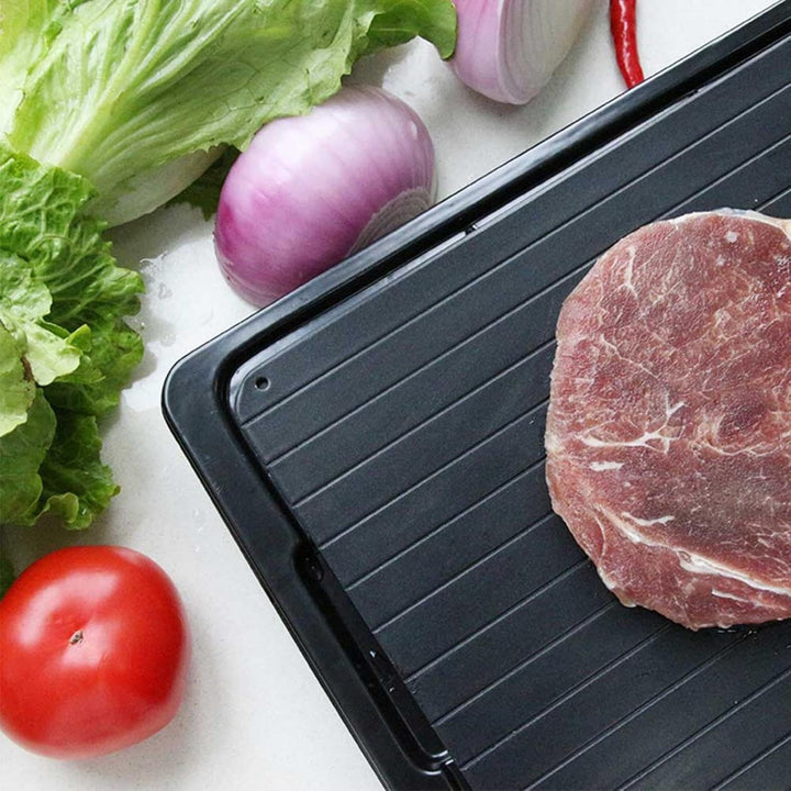 Auftauplatte für Fleisch – Auftauschale mit Abtropfschale, Aluminium-Auftauschale für Fleisch, schne