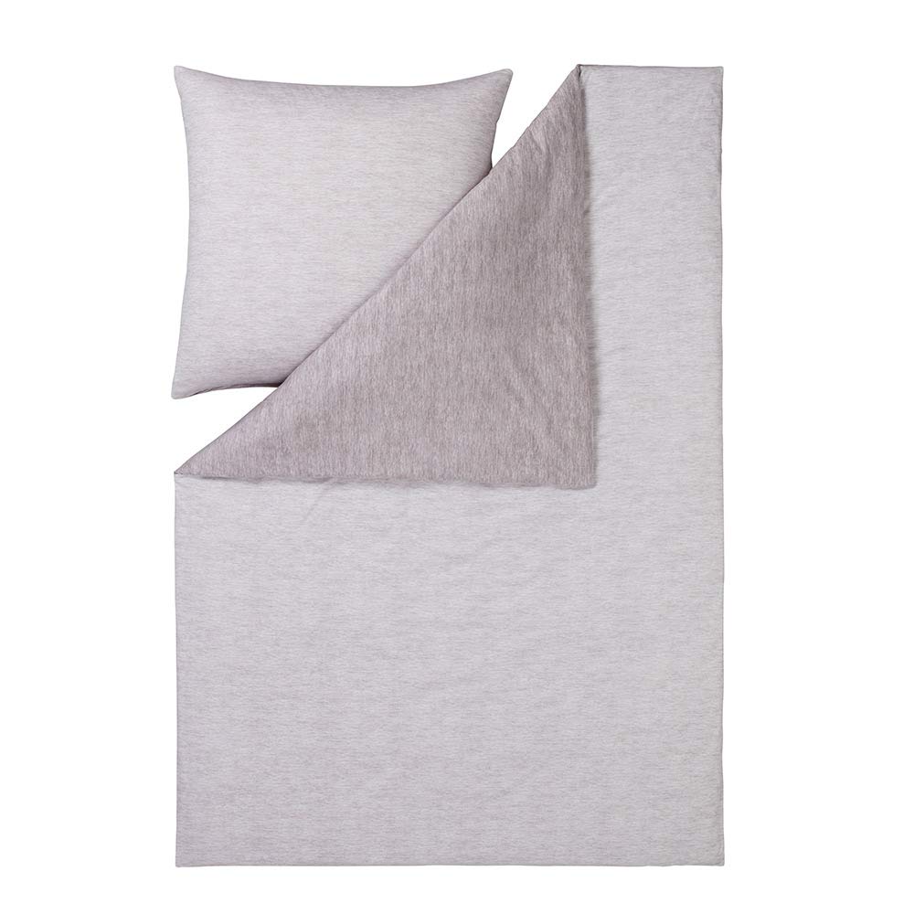 ESTELLA Mako Interlock Jersey Bettwäsche Emil leinen 1 Bettbezug 155 x 220 cm + 1 Kissenbezug 80 x 8
