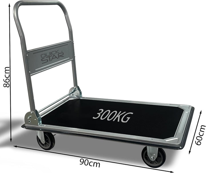 Lagertrolley Rollwagen 90x60cm H86cm faltbar für Garage Werkstatt Haushalt Keller Plattformwagen 90