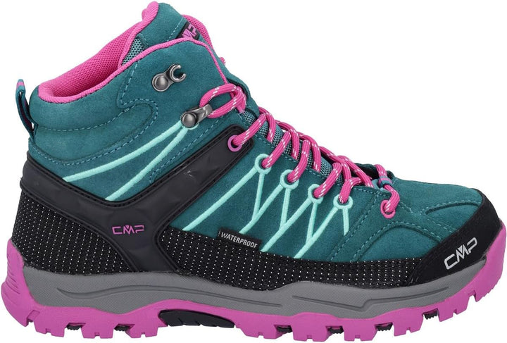 CMP Unisex Kinder Kids Rigel Mid Shoe Wp Trekking Wanderschuhe, Lake Pink Fluo, 35 EU