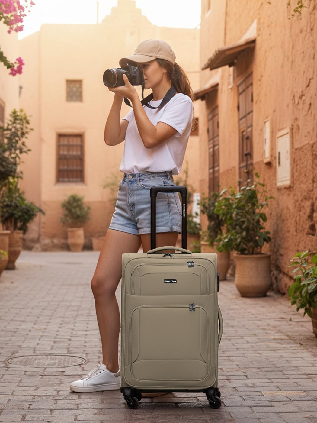 Smartbox Weichgepäck Check-in Koffer für Damen & Herren | Mittelgrosser Trolley 41 x 27 x 67 cm | 4
