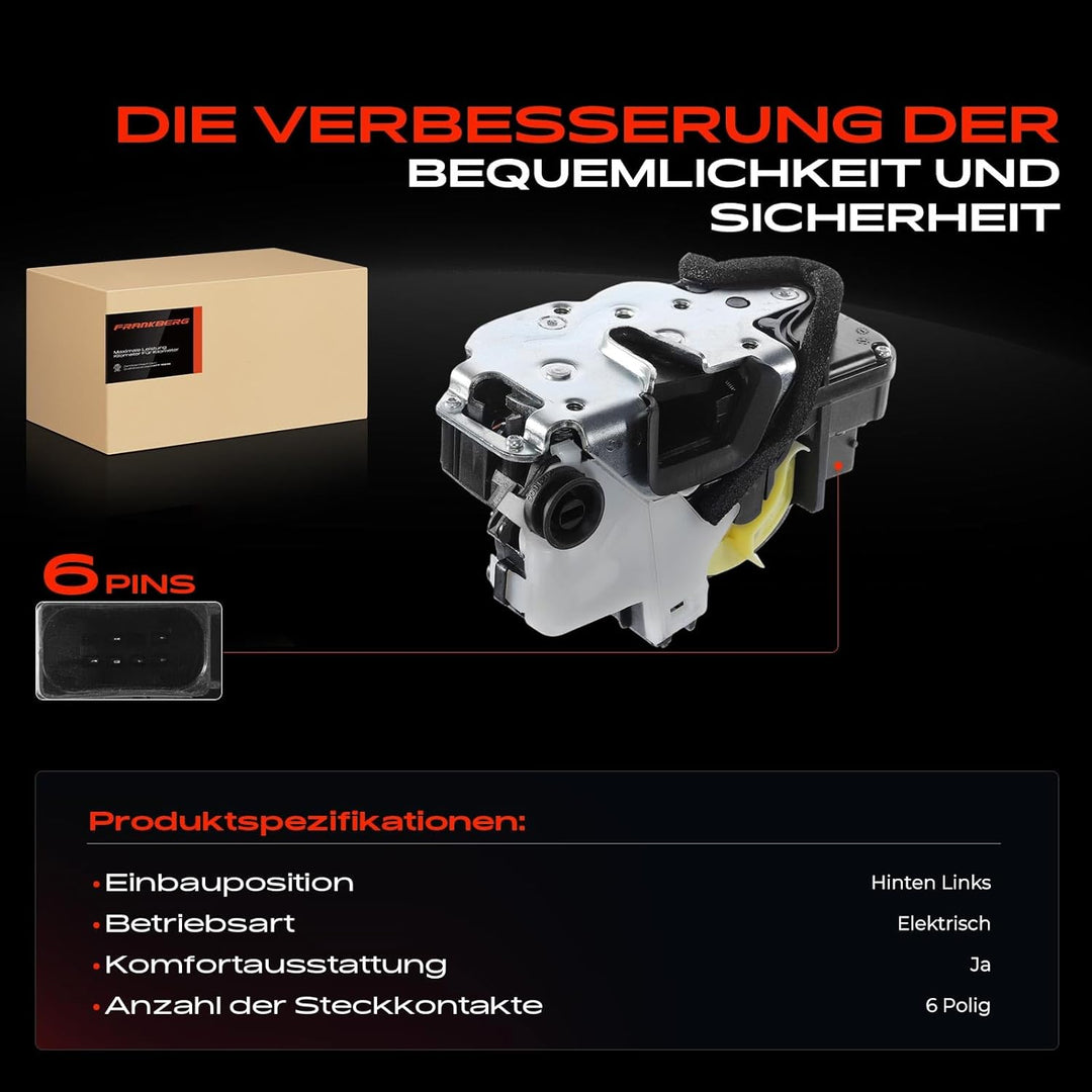 Frankberg 1x Türschloss Stellmotor Hinten Links Kompatibel mit Cruze 2009-2016 Orlando 2011-Heute As