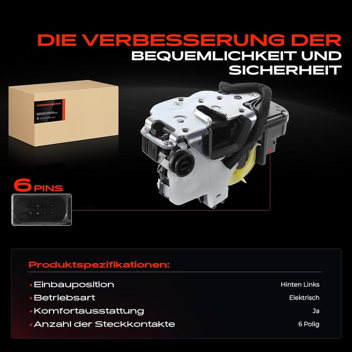 Frankberg 1x Türschloss Stellmotor Hinten Links Kompatibel mit Cruze 2009-2016 Orlando 2011-Heute As