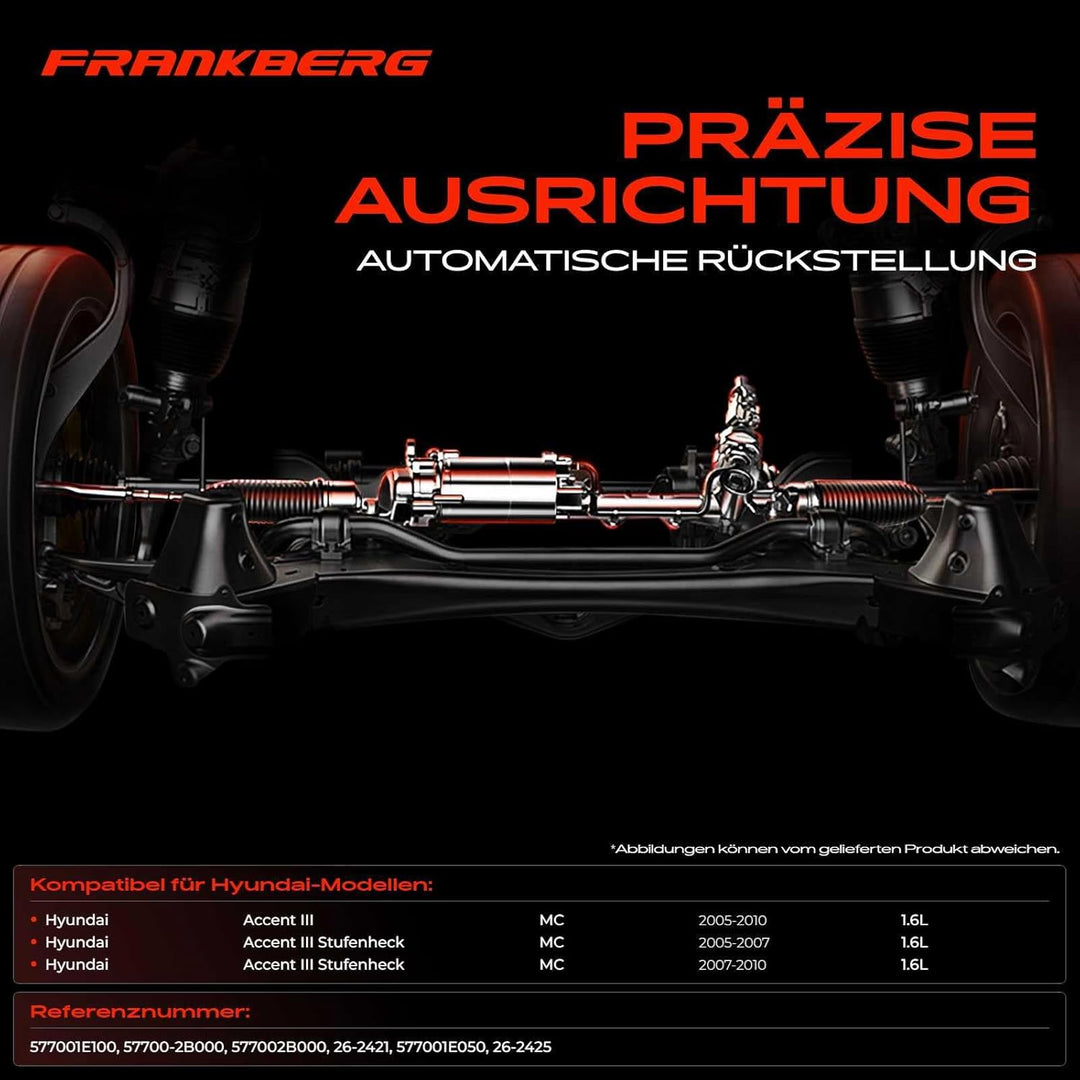 Frankberg Lenkgetriebe Servolenkgetriebe Hydraulisch für Linkslenker Kompatibel mit Accent III MC 1.