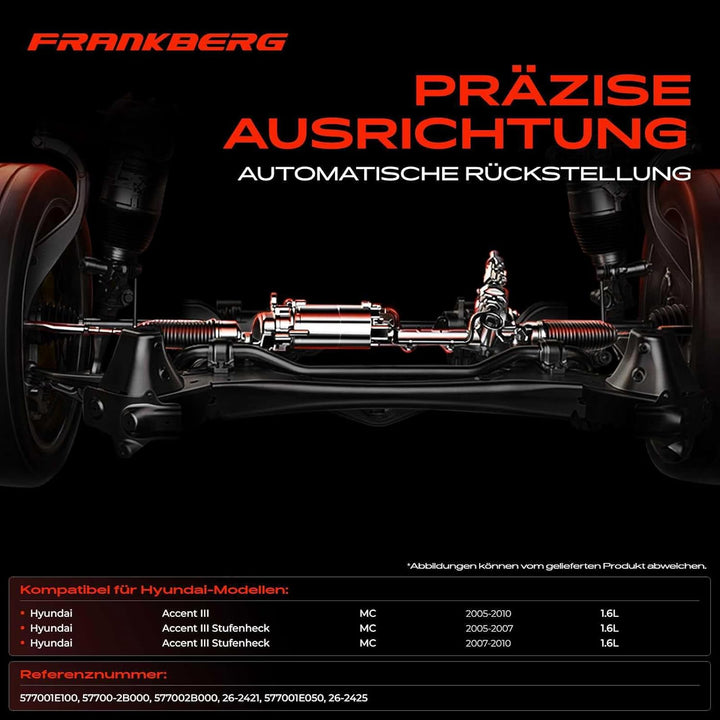 Frankberg Lenkgetriebe Servolenkgetriebe Hydraulisch für Linkslenker Kompatibel mit Accent III MC 1.