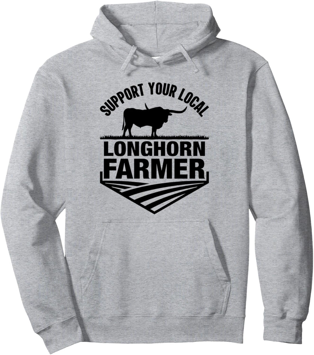 Unterstützen Sie Ihre lokalen Texas Longhorn Kuhbauer Pullover Hoodie