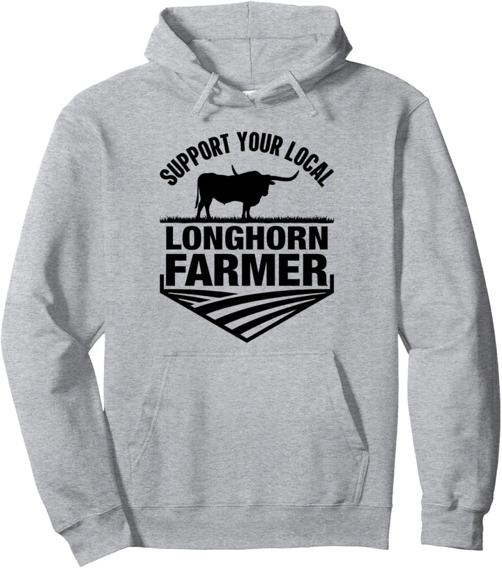 Unterstützen Sie Ihre lokalen Texas Longhorn Kuhbauer Pullover Hoodie