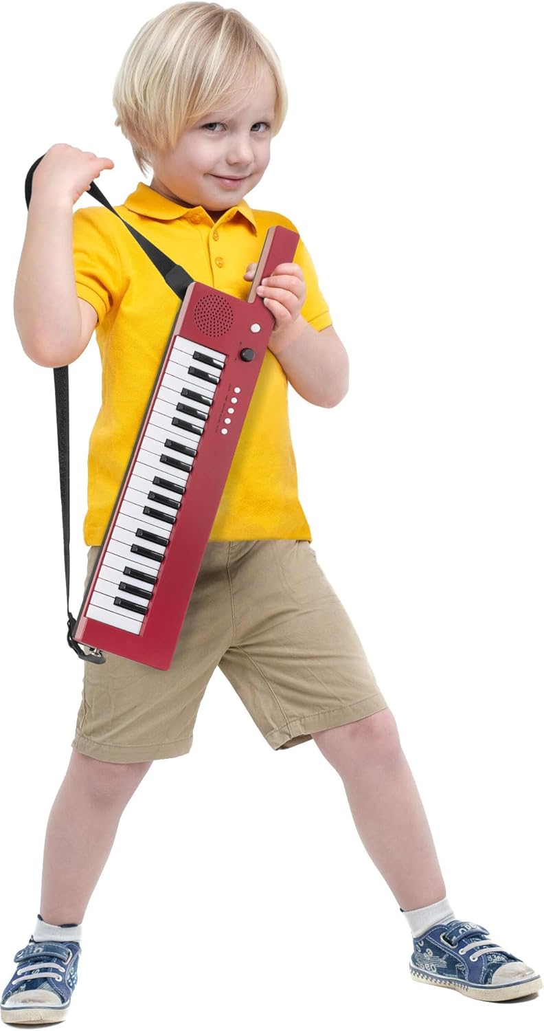 McGrey KT-3712 Kinderkeyboard - 37 Tasten - Inklusive Tragegurt und Mikrofon - Betrieb über Akku und