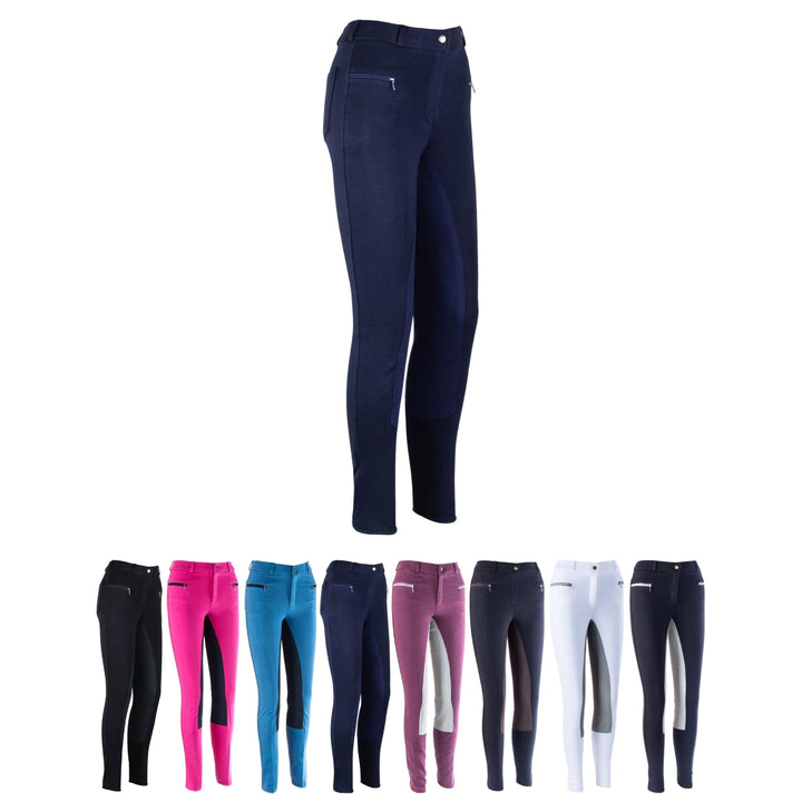RL24 - Kinder Reithose Vollbesatz Basicline | Vollbesatz-Reithose für Kinder – Reiterhose 86 Dunkelb