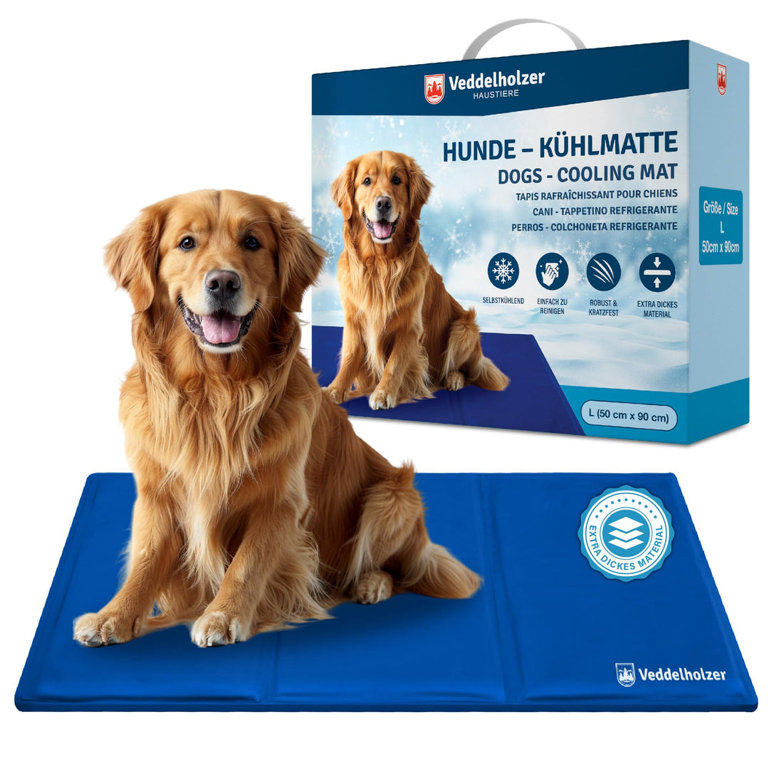Veddelholzer Kühlmatte (M) für Hunde extra Dick und selbstkühlend ohne Strom Perfekt für Sommer &amp; Re