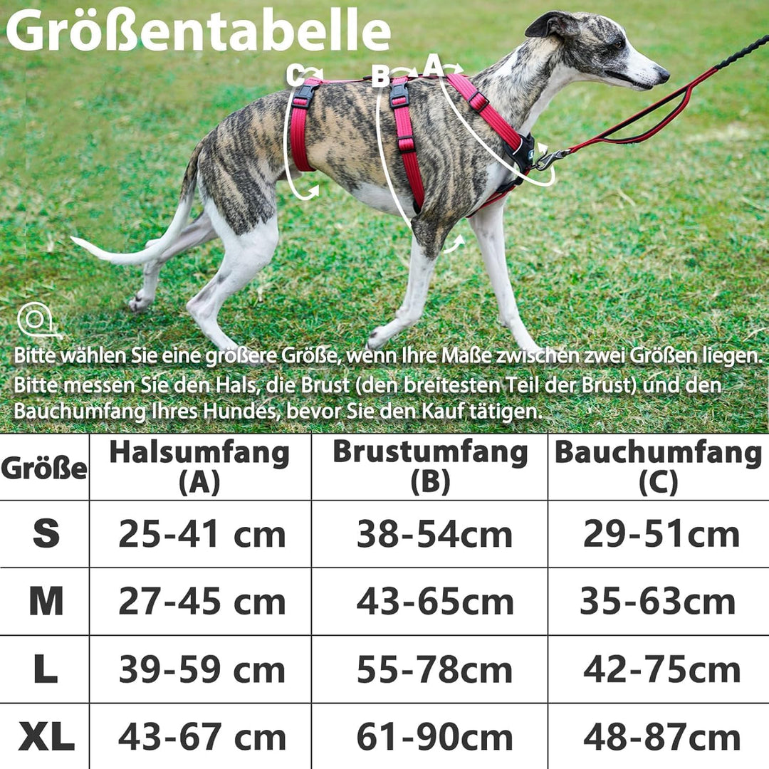 Sicherheitsgeschirr Hund, Anti Zug Hundegeschirr, Panikgeschirr für Hunde, Ausbruchsicheres Geschirr