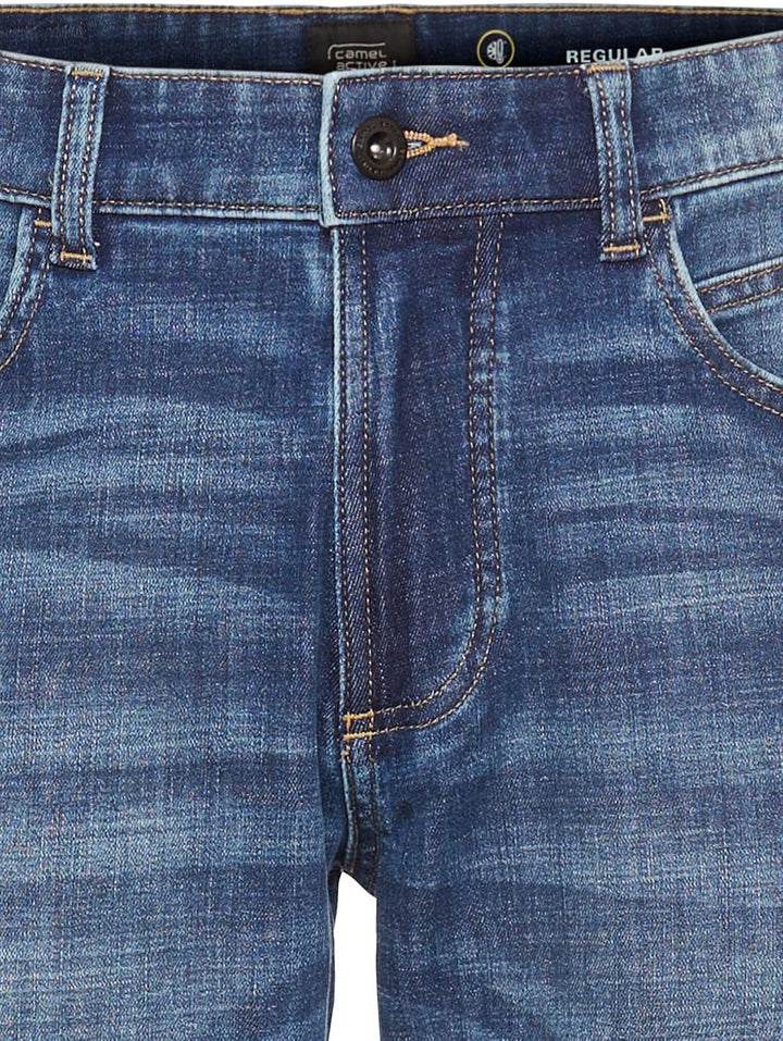 camel active Herren Regular Fit fleXXXactive® Jeans 32W / 34L Blau, 32W / 34L Blau