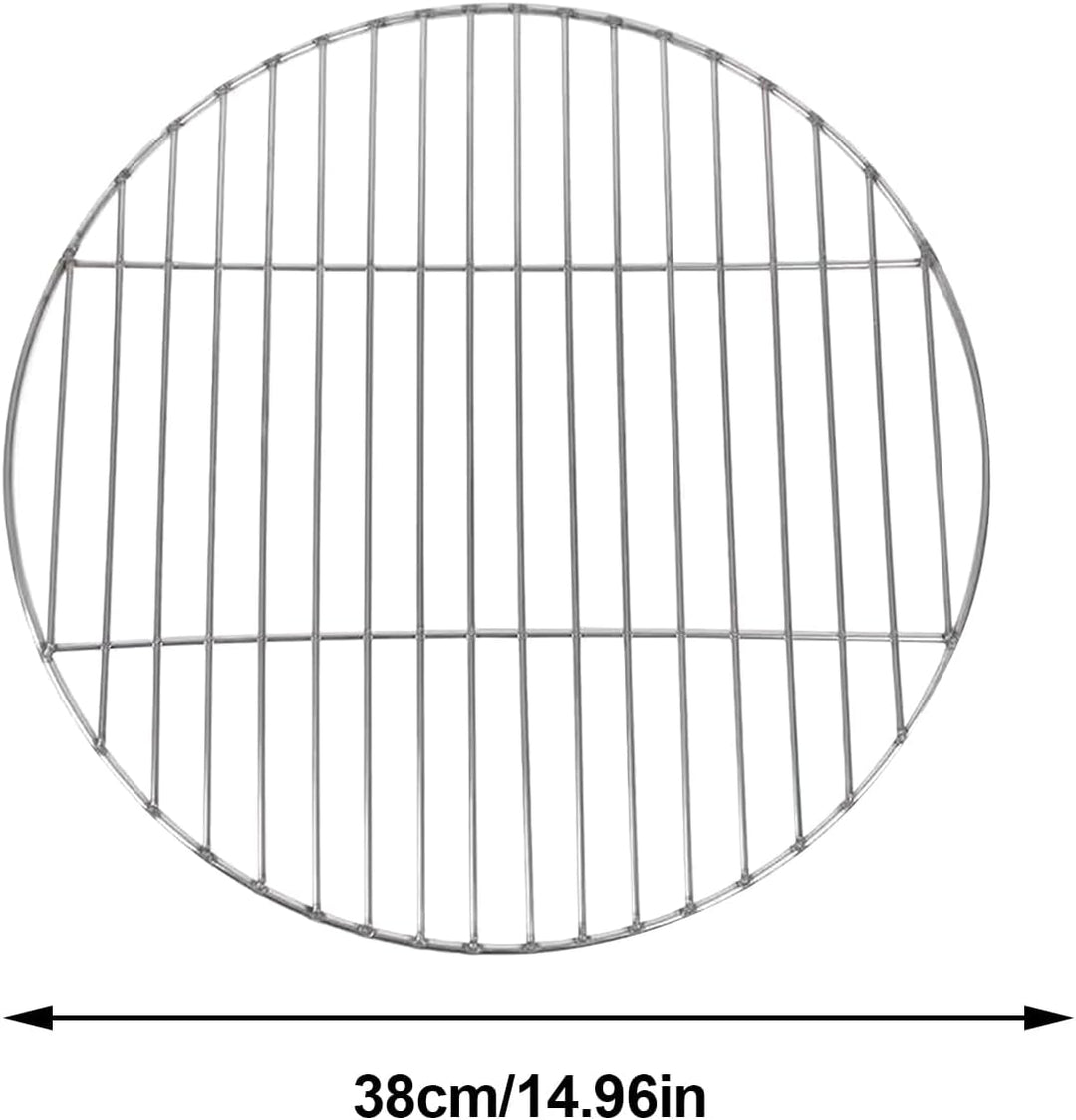 Runder Edelstahl Grillrost 33cm/38cm, BBQ Grillgitter Edelstahl Backblech Für Camping, Picknick, Gar