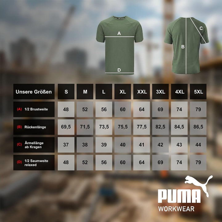 PUMA Workwear Herren Shirt aus 100% Baumwolle - Strapazierfähiges und atmungsaktives Gewebe - Bequem