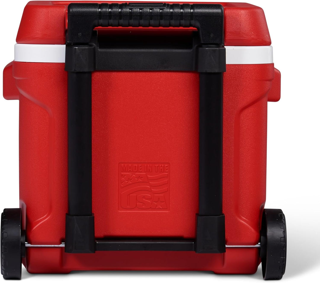 IGLOO Profile 54 Roller Kühlbox – Robuste Passive Kühlbox mit Rollen & Teleskopgriff – Extra Starke