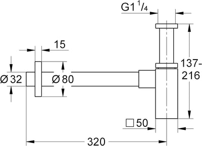 Grohe Geruchverschluss WT 40564000