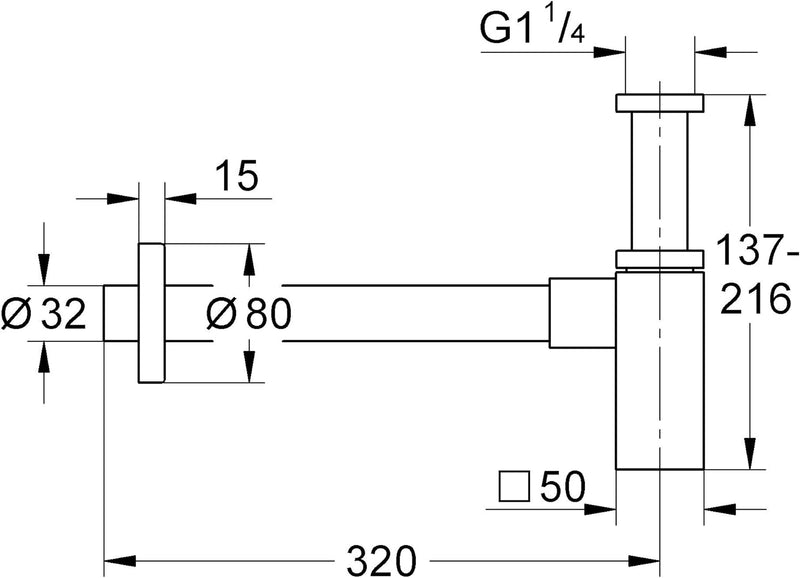 Grohe Geruchverschluss WT 40564000