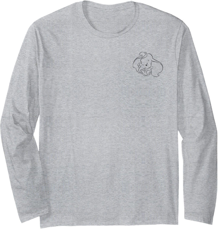 Disney Dumbo Simple Dumbo Portrait Pocket Langarmshirt