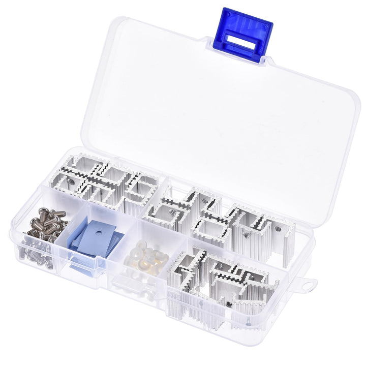 sourcing map 20 mm x 15 mm x 10 mm, 17 mm x 15 mm x 10 mm, 16 mm x 15 mm x 7 mm TO-220 Aluminium Küh