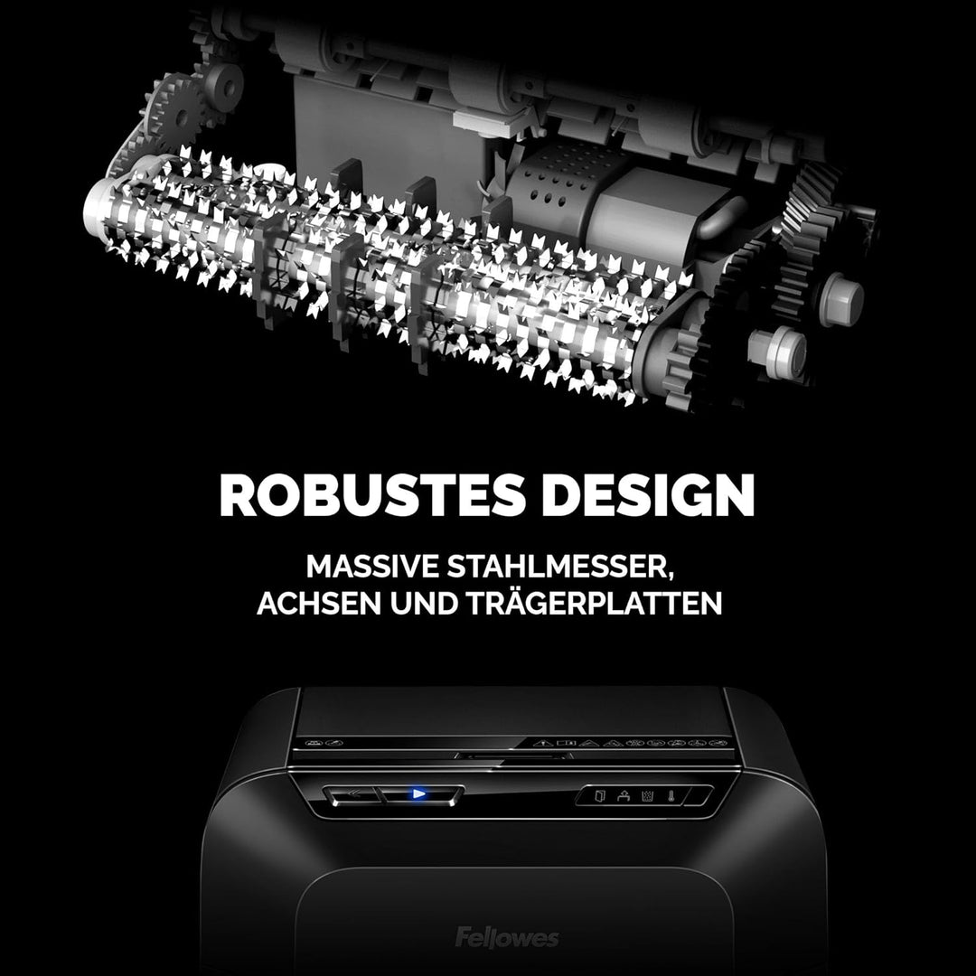 Fellowes Autofeed Aktenvernichter, AutoMax 90M, Minicut (P4), Papierschredder für Büro, Schredder, m