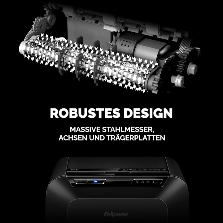 Fellowes Autofeed Aktenvernichter, AutoMax 90M, Minicut (P4), Papierschredder für Büro, Schredder, m