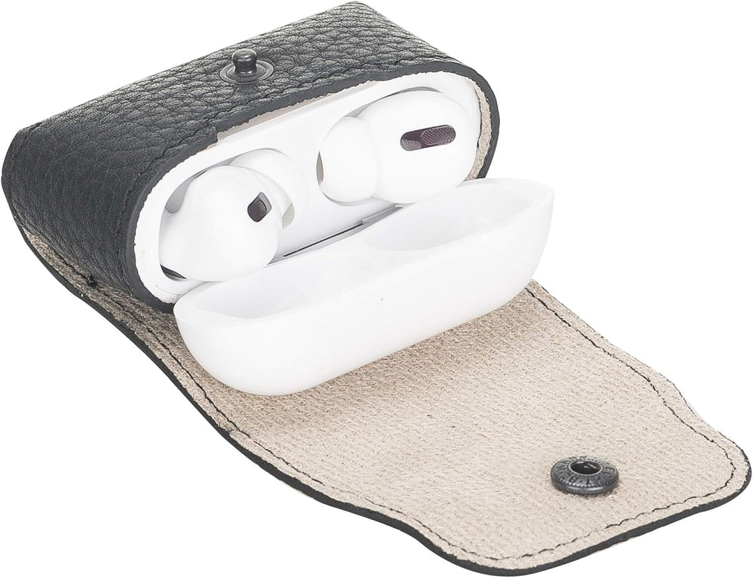 Solo Pelle Ledercase für AirPods Pro – komplett umhüllendes, handgefertigtes Case aus echtem Leder k
