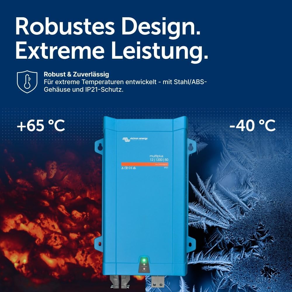 Victron Energy MultiPlus 1200VA 12-Volt 230V Reiner Sinus Wechselrichter 50 Amp Batterie Ladegerät 1