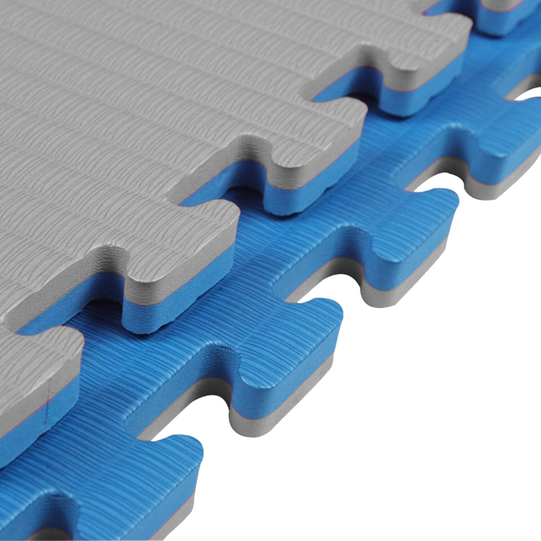 Sportmatte -Tatami- 1x1m Kampfsportmatte, EVA Kampfsportmatten 2 cm blau/grau, 2 cm blau/grau