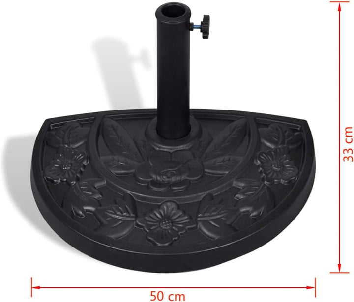 vidaXL Sonnenschirmständer Halbrund 9 kg Schirmständer Schirmhalter Ständer Default Title, Default T
