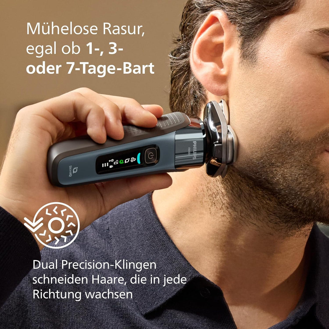 Philips Rasierer i9000, Elektrischer Nass-und Trockenrasierer für Herren mit integriertem Trimmer, t