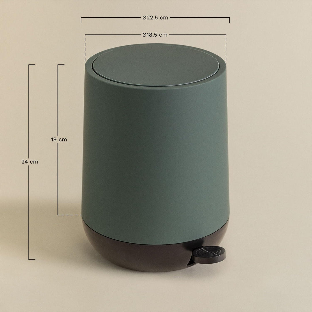 SKLUM Vesey Mülleimer mit Deckel und Pedal - Grün Éter, Grün Éter