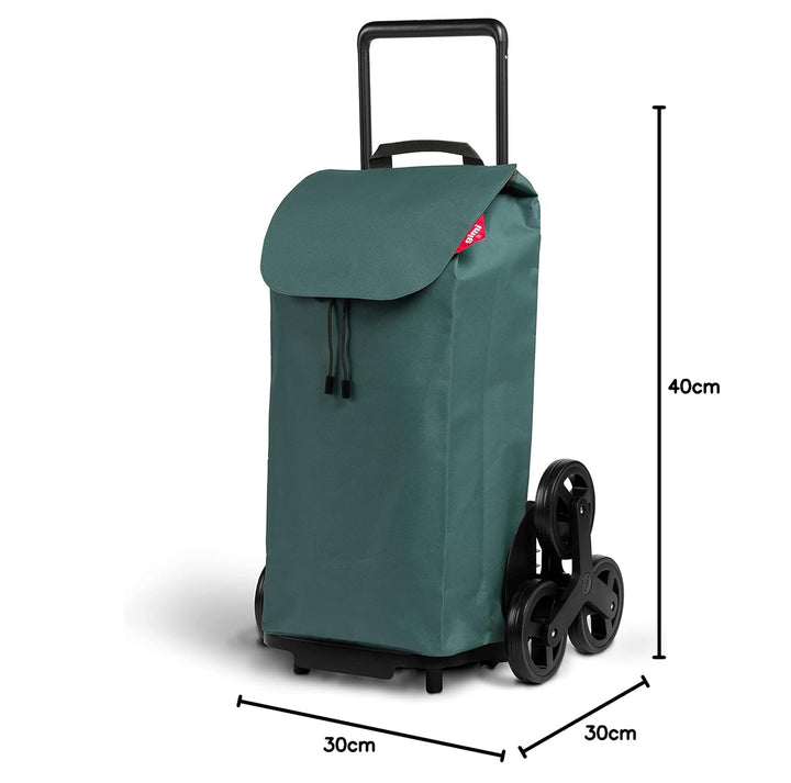 Gimi Einkaufstrolley mit 6 Rädern, wasserdichte Tasche, 100% Polyester, Fassungsvermögen 52 l, 44,1