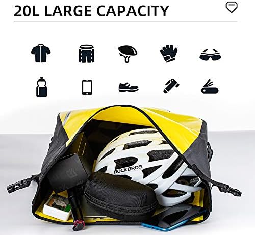 ROCKBROS Fahrrad Gepäckträgertasche Fahrradtasche 100% wasserdichte Transporttasche Hinterradtaschen