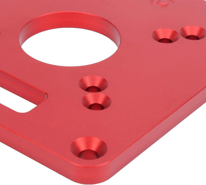 Router Base, Flip Board aus Aluminiumlegierung, Router Sub Base Plate mit Vorgebohrten Löchern Kompa
