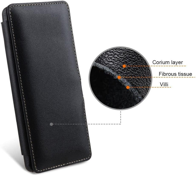 STILGUT Book Case kompatibel mit Google Pixel 6 Hülle aus Leder mit Clip-Verschluss, Lederhülle, Kla