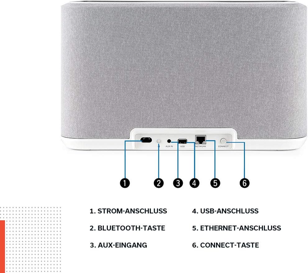 Denon Home 350 Multiroom-Lautsprecher, HiFi Lautsprecher mit HEOS Built-in, Alexa integriert, WLAN,