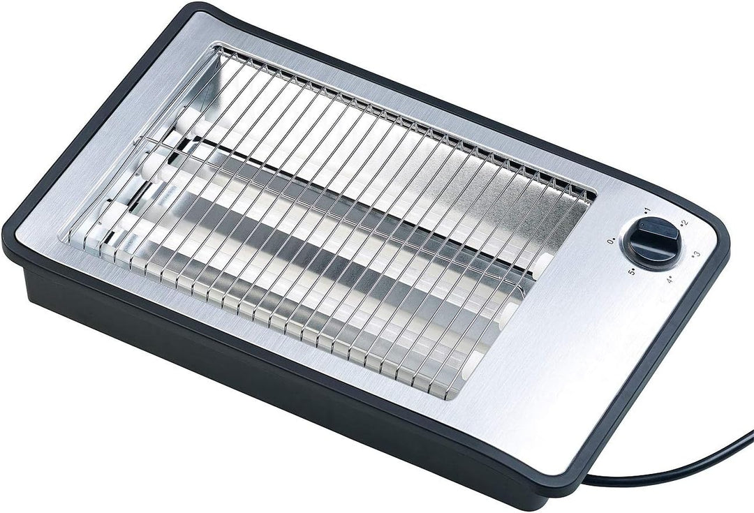Rosenstein & Söhne Toaster: Flachtoaster für bis zu 4 Brötchen, 3 Heizelemente, Timer, 600 Watt (Tis