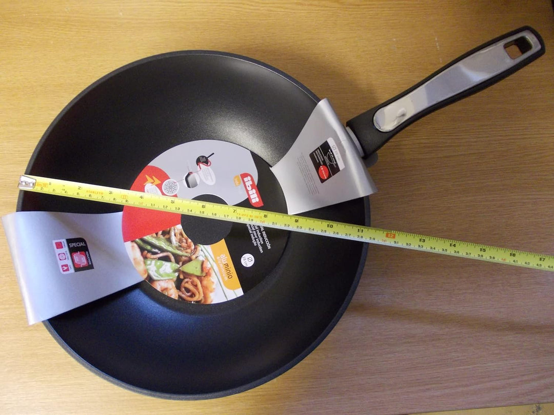 IBILI Wok INDUPLUS 28 CMS, Stainless Steel, schwarz, 28 cm